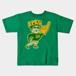 Green Bay Mascot Man Kids T-Shirt